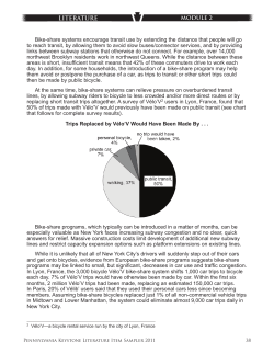 MODULE 2 Bike-share systems encourage transit use by extending
