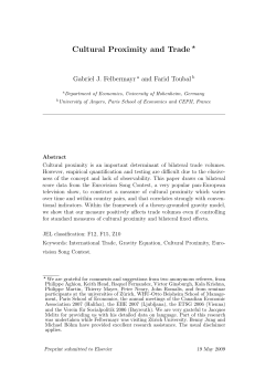 Cultural Proximity and Trade