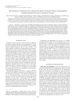 The Emergence of Rotavirus G12 and the Prevalence of Enteric