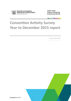 Convention Activity Survey | December 2015