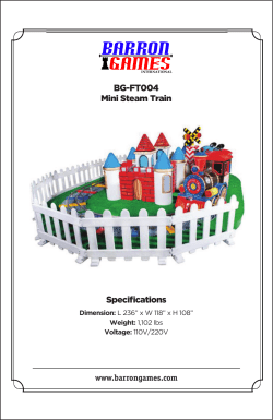 Mini Steam Train Manual