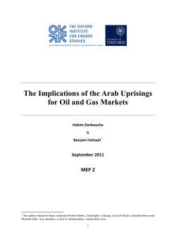 The Implications of the Arab Uprisings for Oil and Gas Markets