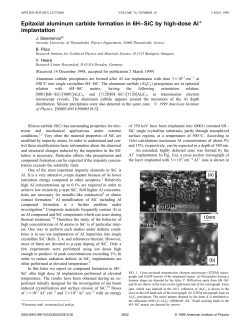 Epitaxial aluminum carbide formation in 6H&ndash;SiC by high