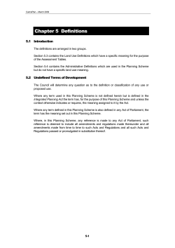 Chapter 5 Definitions - Cairns Regional Council