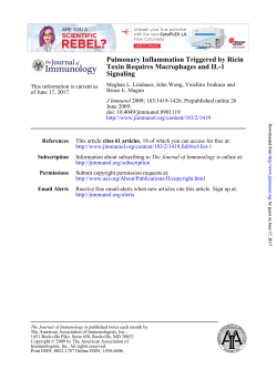 Signaling Toxin Requires Macrophages and IL