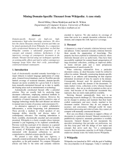 Mining Domain-Specific Thesauri from Wikipedia