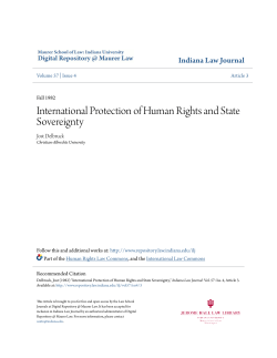 International Protection of Human Rights and State Sovereignty