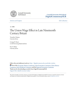 The Union Wage Effect in Late Nineteenth Century Britain