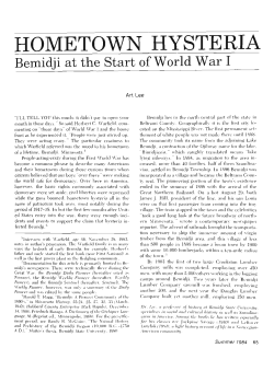 Hometown hysteria : Bemidji at the start of World War I