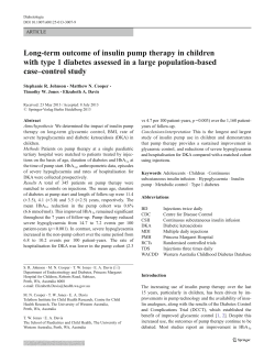 Long-term outcome of insulin pump therapy in