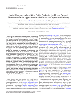 Metal Allergens Induce Nitric Oxide Production