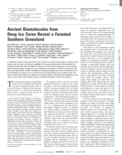 Ancient Biomolecules from Deep Ice Cores Reveal a