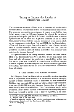 Taxing as Income the Receipt of Interest-Free Loans