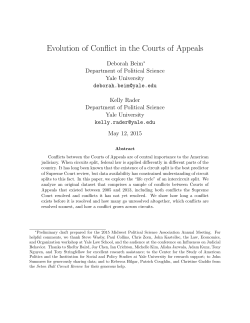 Evolution of Conflict in the Courts of Appeals