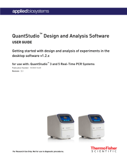 QuantStudio Design and Analysis desktop Software User Guide