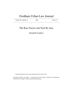 The Race Factor and Trial By Jury