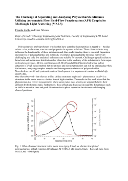 The Challenge of Separating and Analyzing - SCM-8