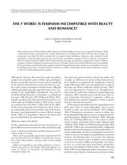 the f word: is feminism incompatible with beauty and romance?