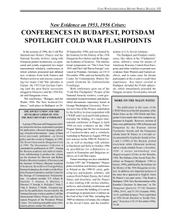 New Evidence on the 1956 Polish and Hungarian