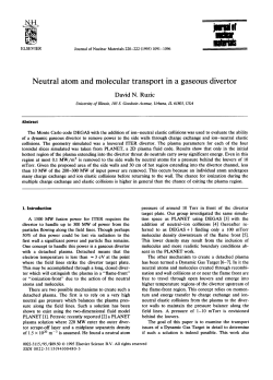 Neutral atom and molecular transport in a gaseous - CPMI