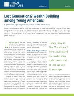 Lost Generations? Wealth Building among Young