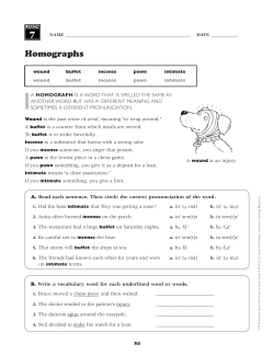 Homographs - Scholastic