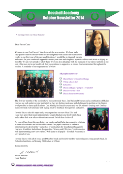 to dowload the October 2014 Newsletter