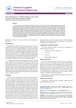 Developmentof Motorized Car Jack