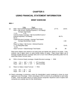CHAPTER 5 USING FINANCIAL STATEMENT INFORMATION