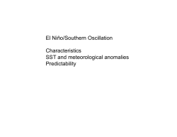 El Ni&ntilde;o/Southern Oscillation Characteristics SST and meteorological