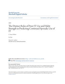 The Distinct Roles of Prior IT Use and Habit Strength in Predicting