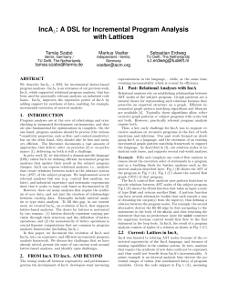 IncAL: A DSL for Incremental Program Analysis with Lattices