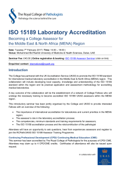 ISO 15189 Laboratory Accreditation