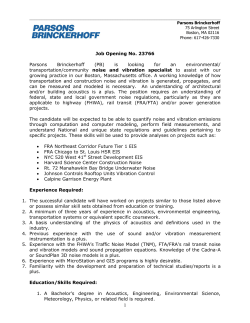Job Opening No. 23766 Parsons Brinckerhoff (PB) is looking for an