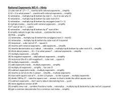 Rational Exponents WS 4 &ndash; Hints