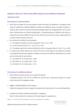 Chapter 8: How can I tell if scores differ between two conditions