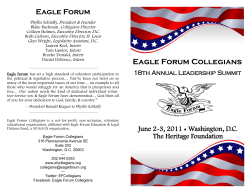 2011 Summit Program - Eagle Forum Collegians