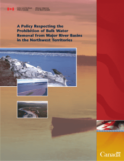 A Policy Respecting the Prohibition of Bulk Water Removal from