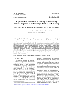A quantitative assessment of primary and secondary immune