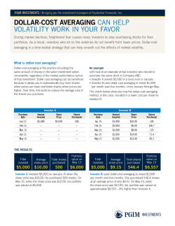 Dollar cost averaging helps volatility work in