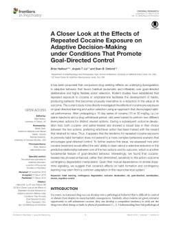 A Closer Look at the Effects of Repeated Cocaine Exposure on