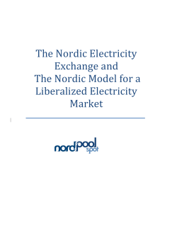 The Nordic Electricity Exchange and The Nordic