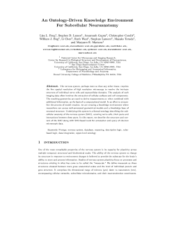 An Ontology-Driven Knowledge Environment For Subcellular