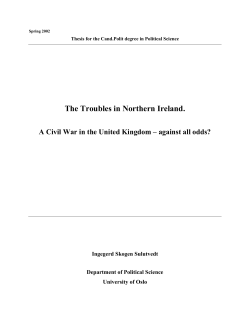 The troubles in Northern Ireland