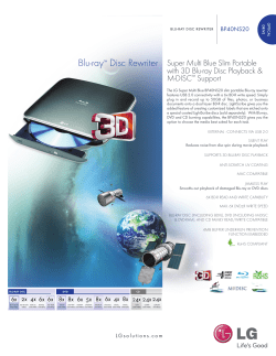 Blu-ray&trade; Disc Rewriter