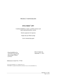 Product Monograph Template - Schedule D