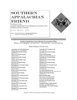 southern appalac hia nf riend - Southern Appalachian Yearly