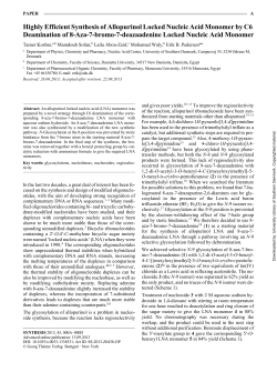 Highly Efficient Synthesis of Allopurinol Locked Nucleic Acid