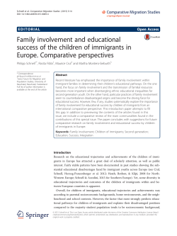 Family involvement and educational success of the children of