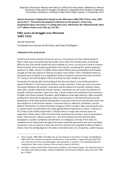 Fifty years of struggle over Marxism 1883‐1932